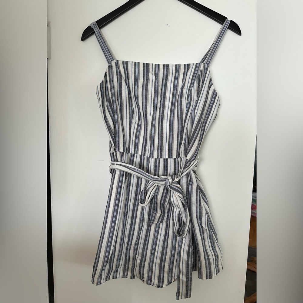 Striped Blue and White Women's Dress/Romper